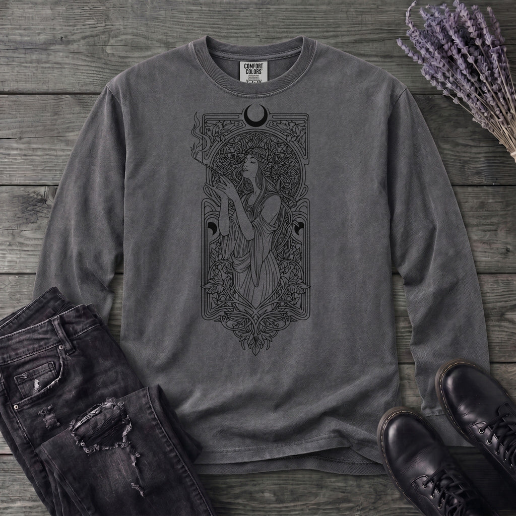 Art Nouveau Goddess Long Sleeve T-Shirt