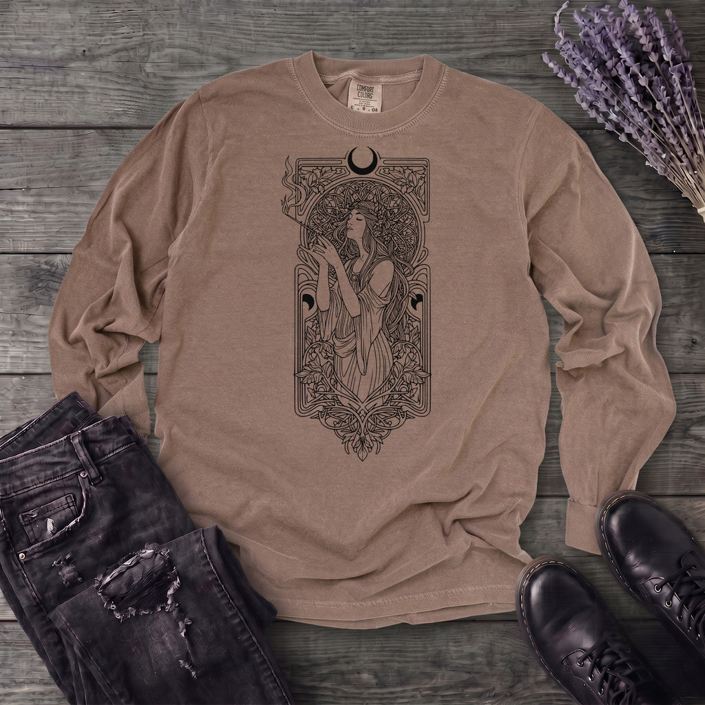 Art Nouveau Goddess Long Sleeve T-Shirt