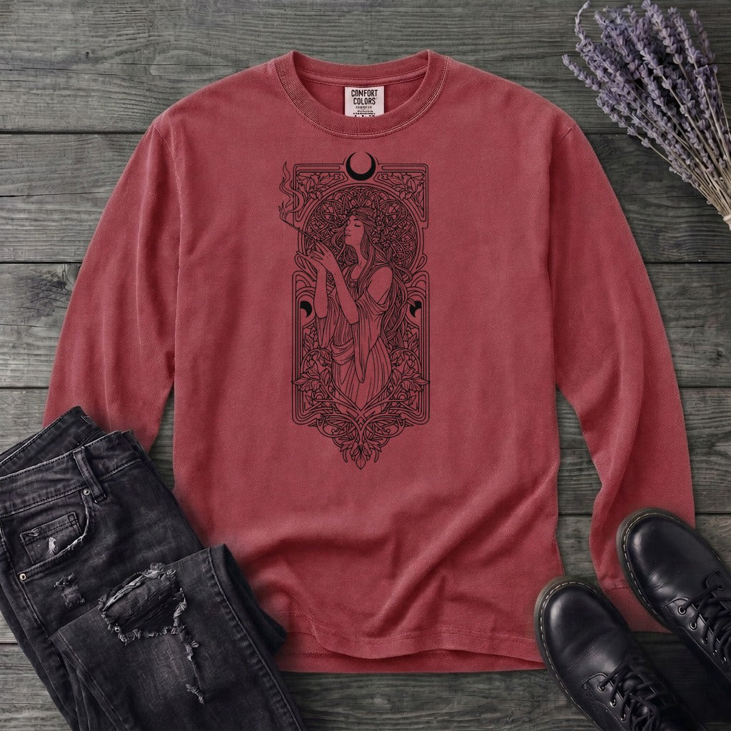 Art Nouveau Goddess Long Sleeve T-Shirt