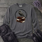 Knowledge Is A Dangerous Thing Raven And Books Long Sleeve T-Shirt