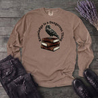 Knowledge Is A Dangerous Thing Raven And Books Long Sleeve T-Shirt