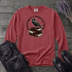 Knowledge Is A Dangerous Thing Raven And Books Long Sleeve T-Shirt