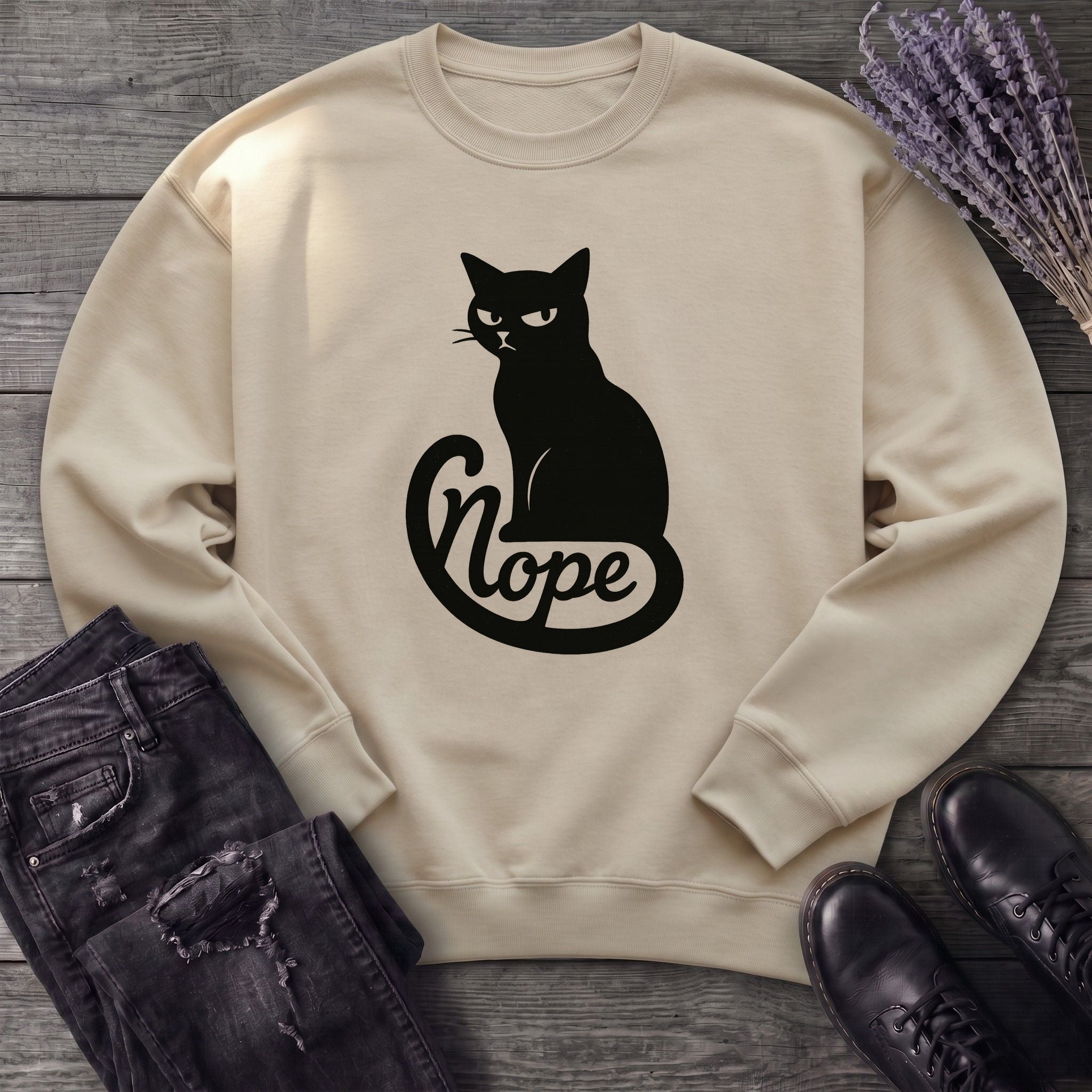 nope cat Sweatshirt