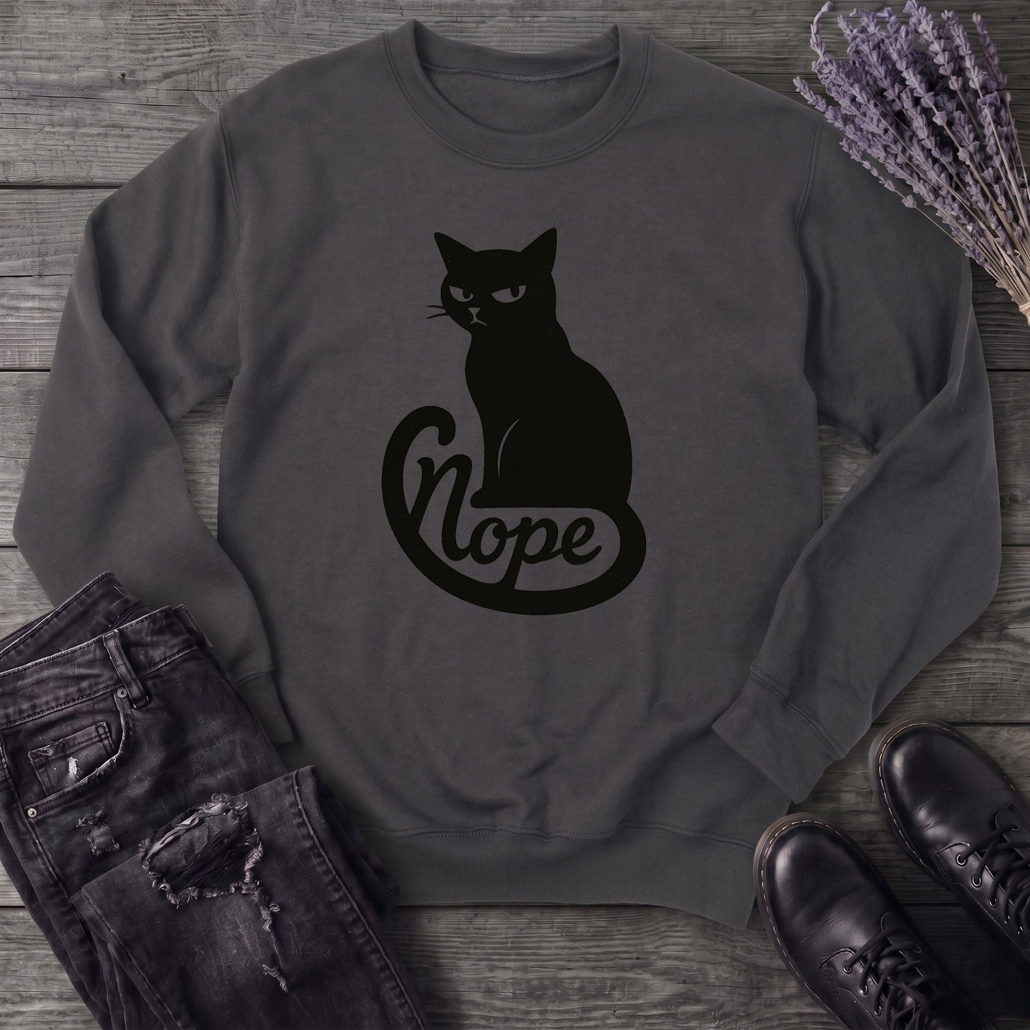 nope cat Sweatshirt