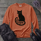 nope cat Long Sleeve T-Shirt