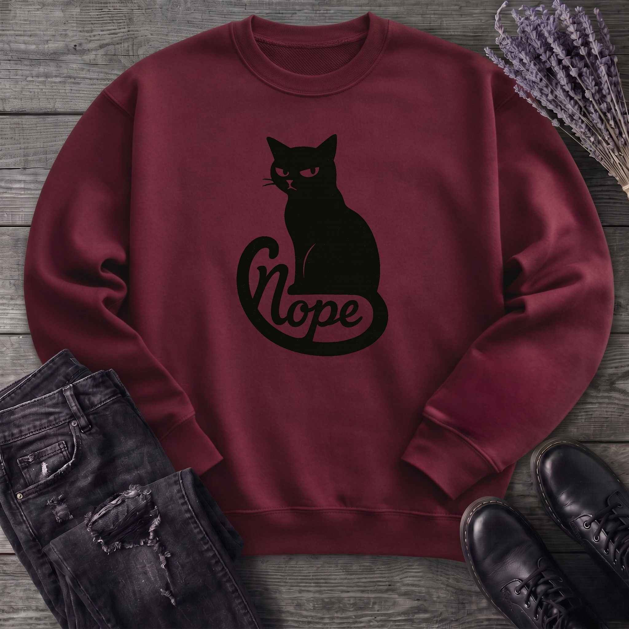 nope cat Sweatshirt