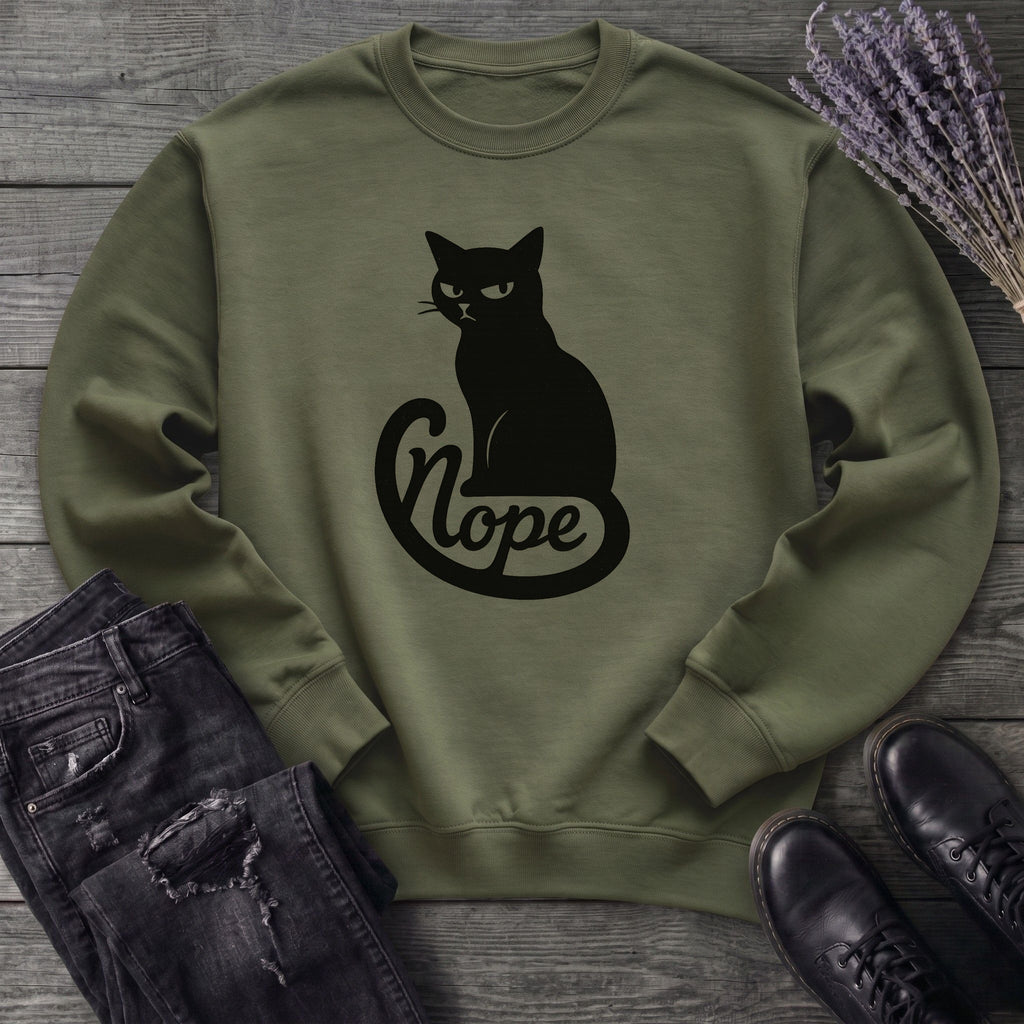 nope cat Sweatshirt
