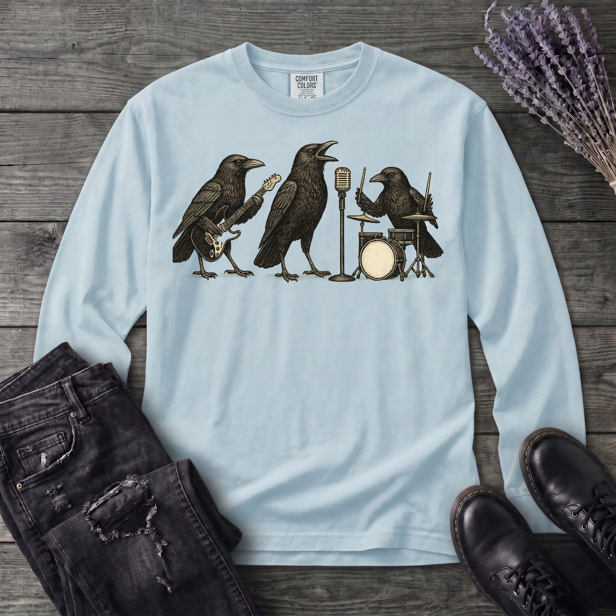 Raven Band Rock Long Sleeve T-Shirt