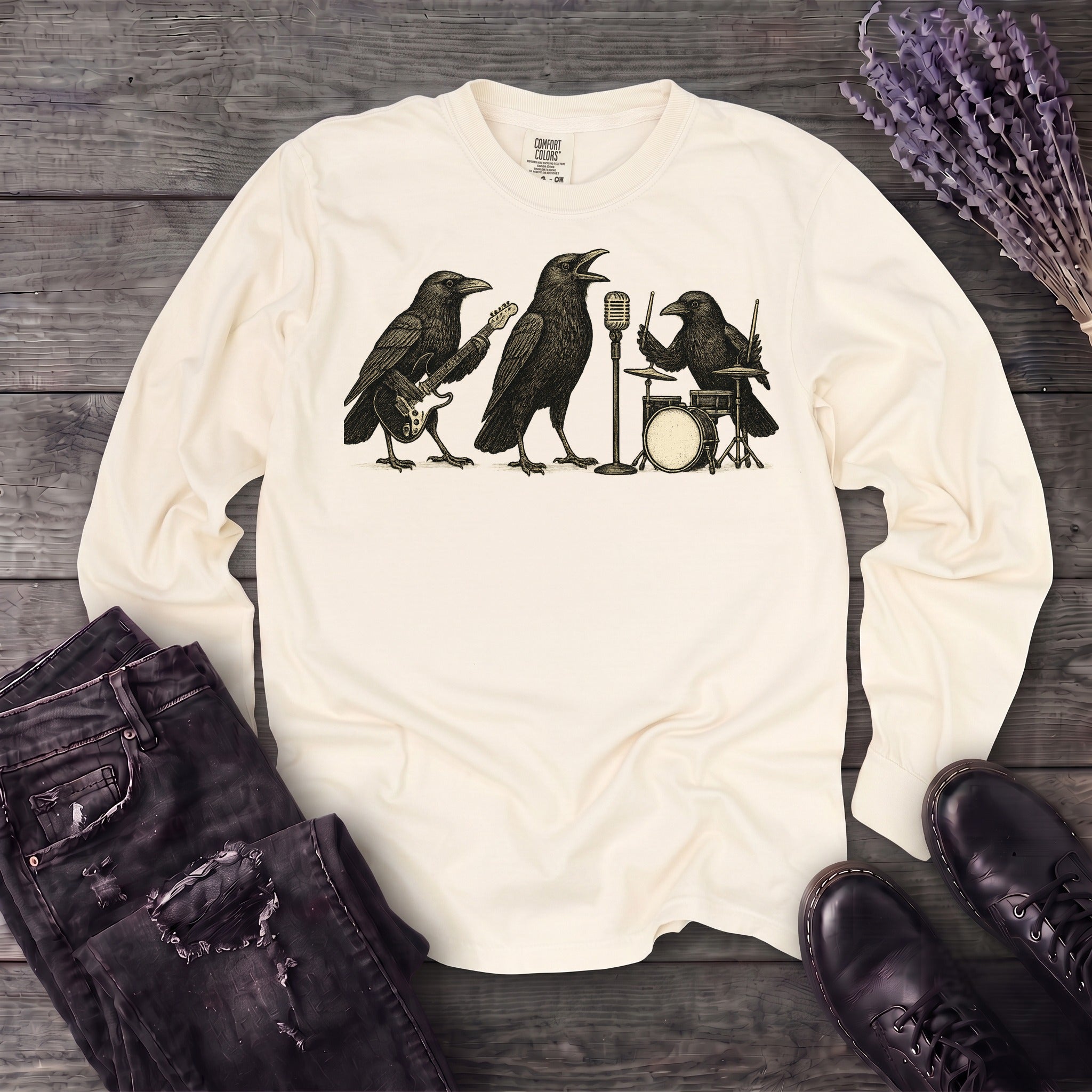 Raven Band Rock Long Sleeve T-Shirt