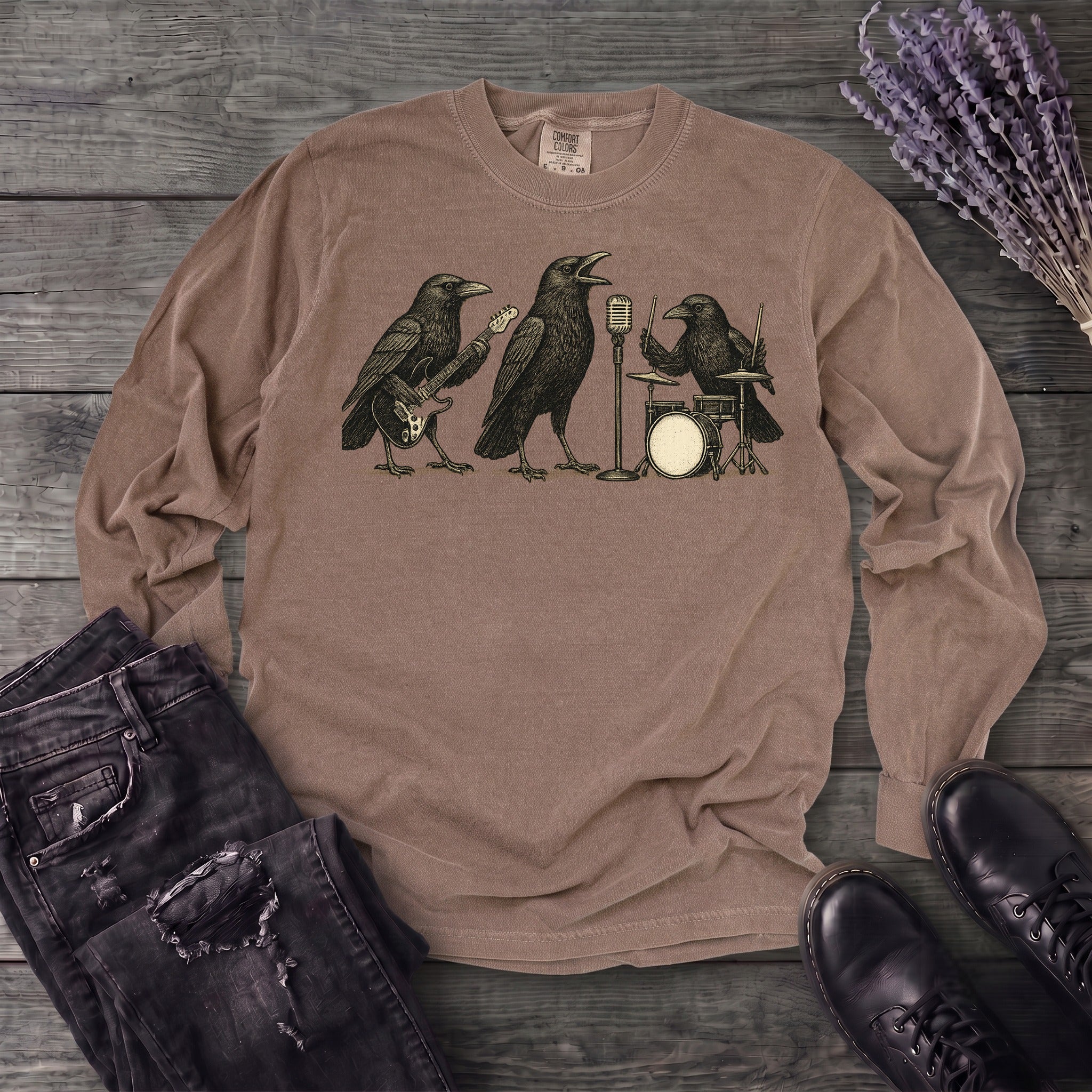Raven Band Rock Long Sleeve T-Shirt