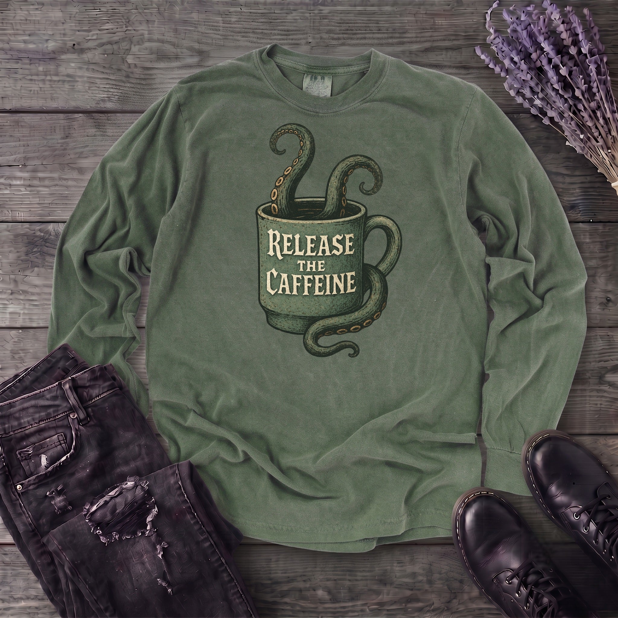 Release The Caffeine Long Sleeve T-Shirt
