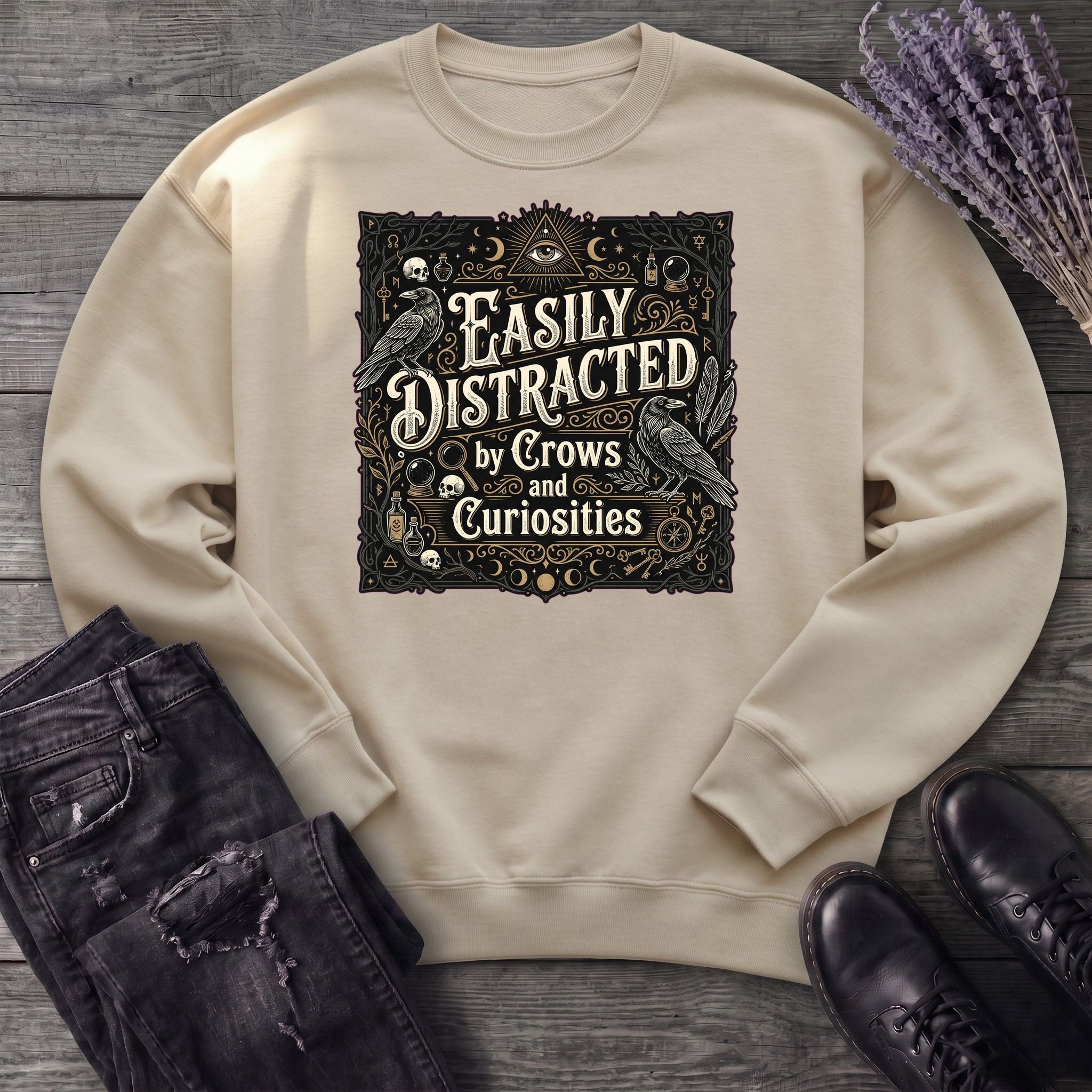Easily Distracted By Crows and Curiosities Sweatshirt