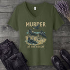 Murder At The Beach V-Neck T-Shirt