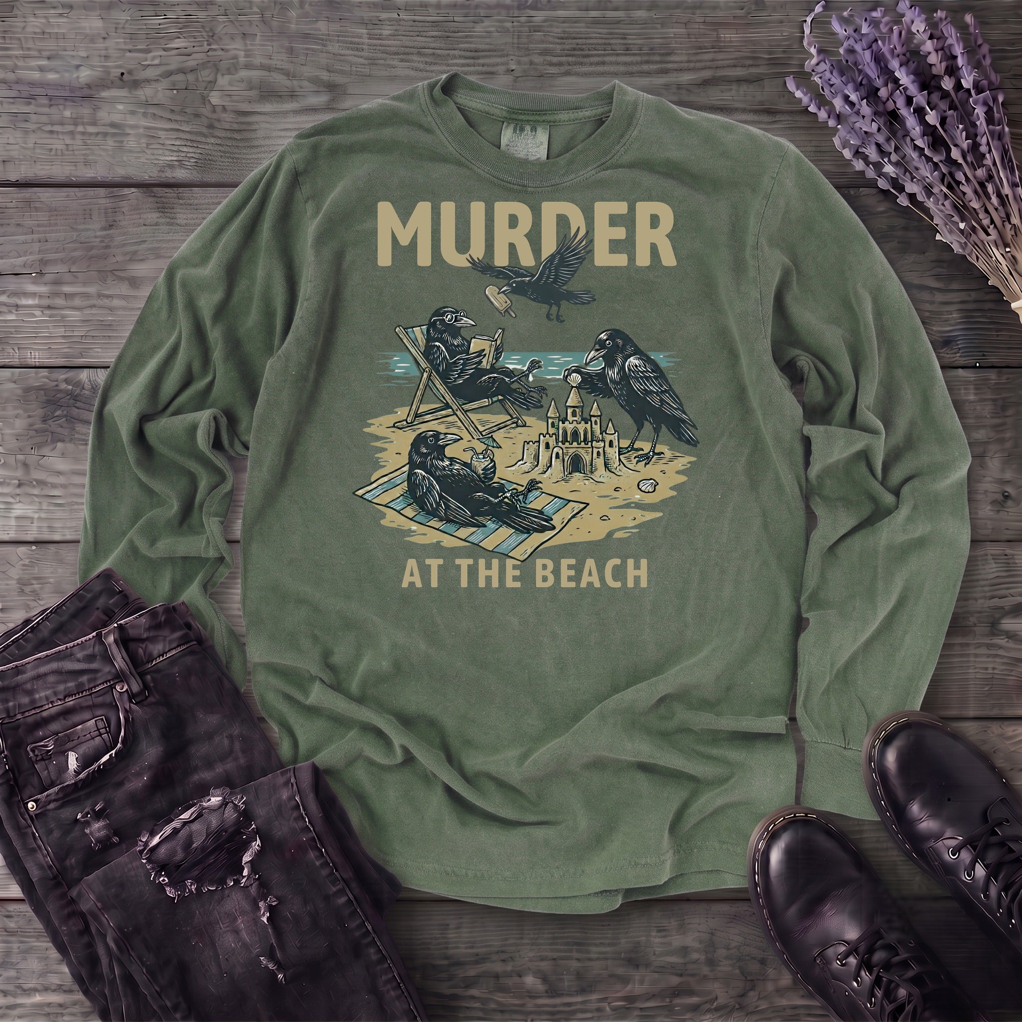 Murder At The Beach Long Sleeve T-Shirt