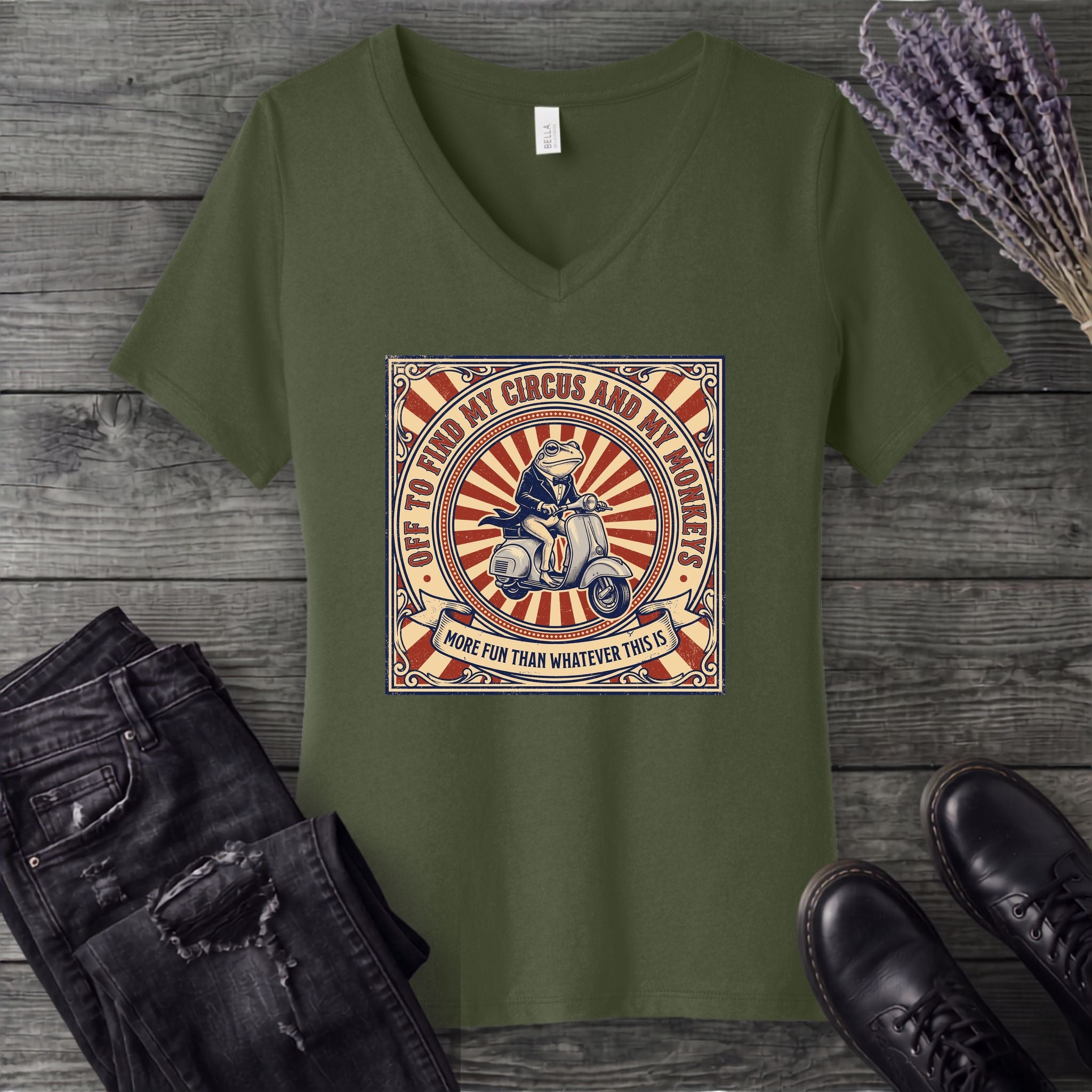 Find My Circus and Monkeys V-Neck T-Shirt