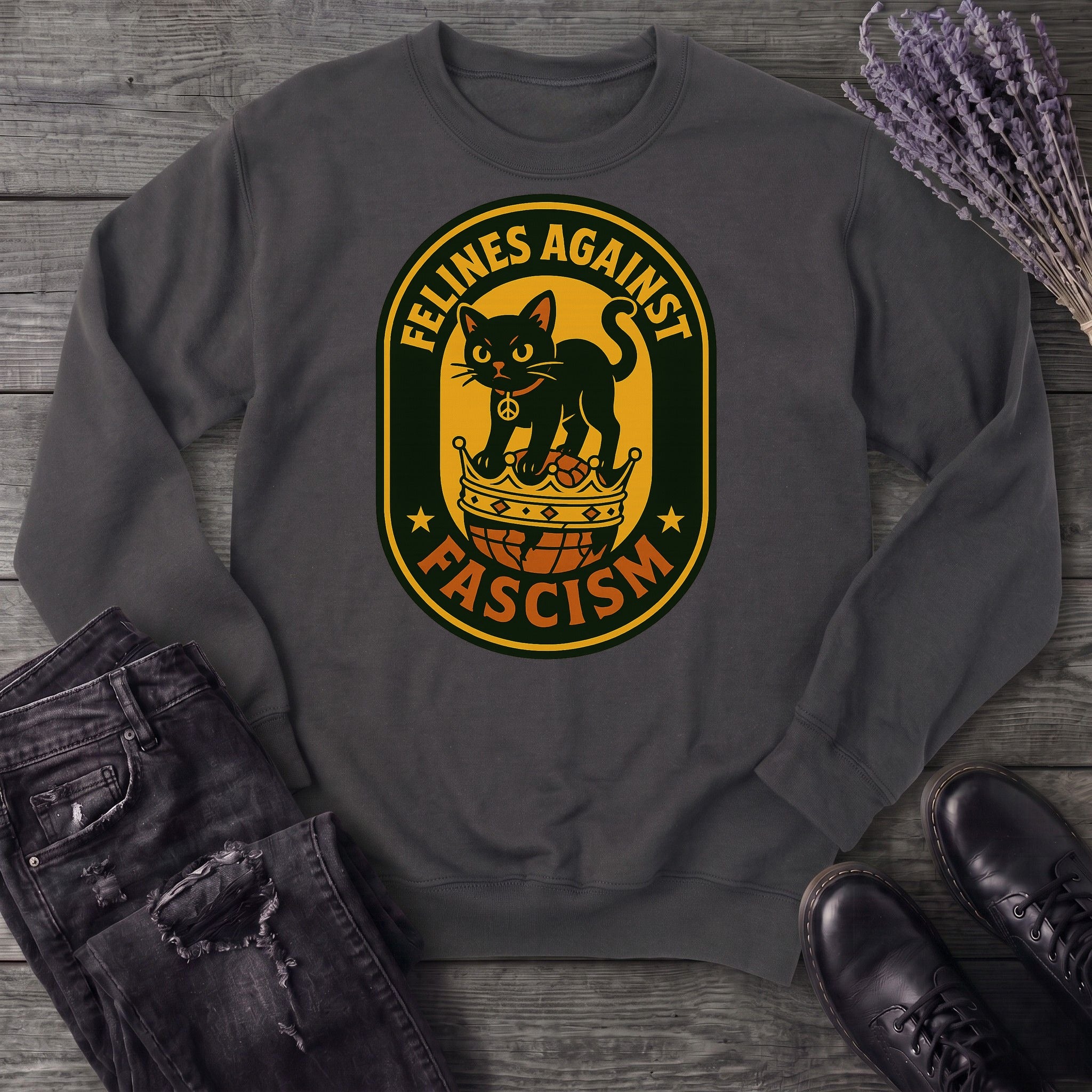 Felines Against Fascism Sweatshirt
