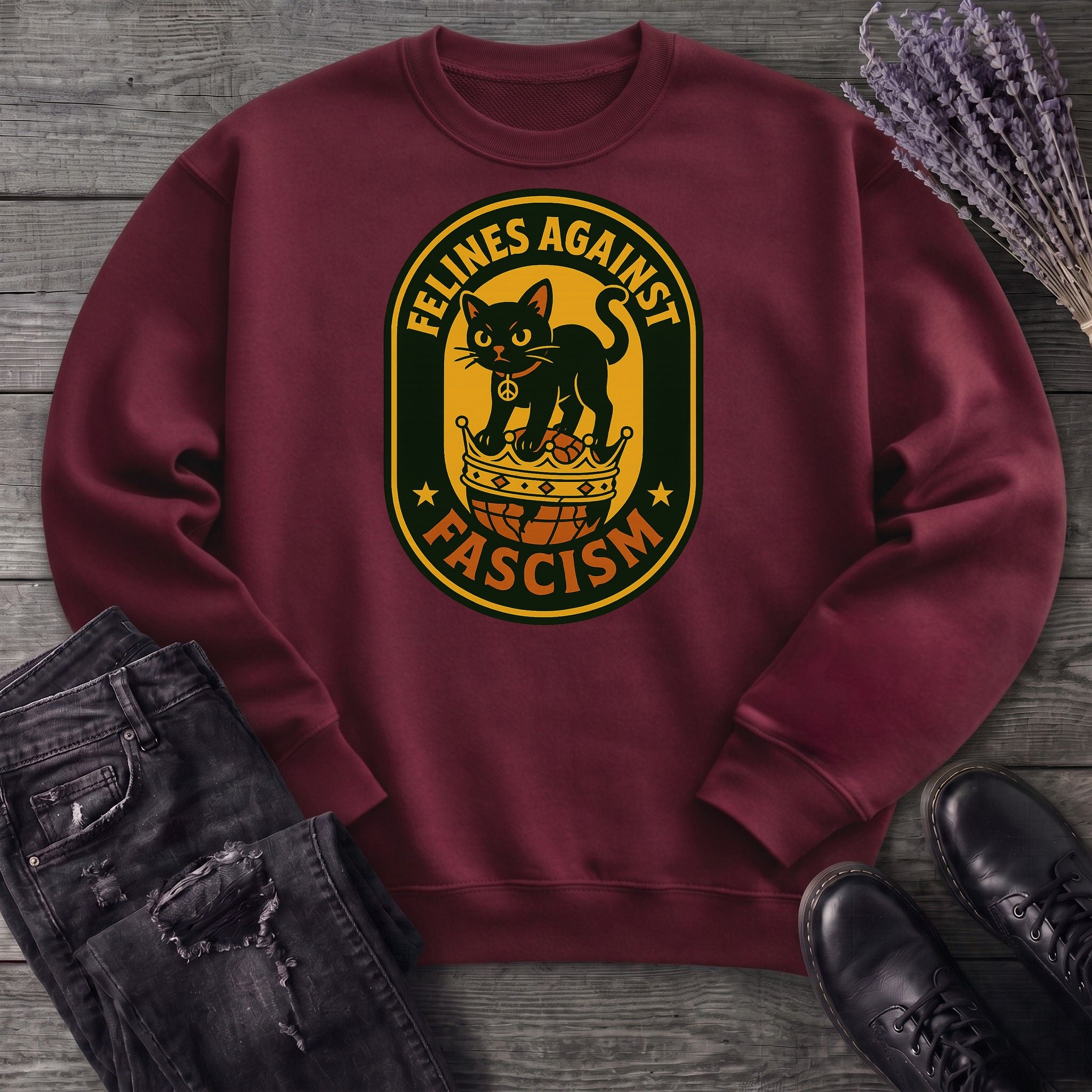 Felines Against Fascism Sweatshirt