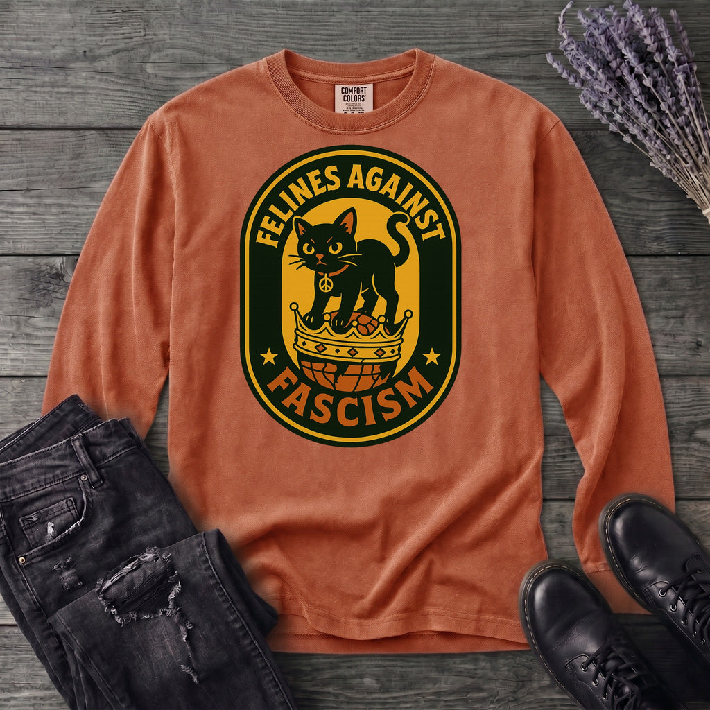 Felines Against Fascism Long Sleeve T-Shirt