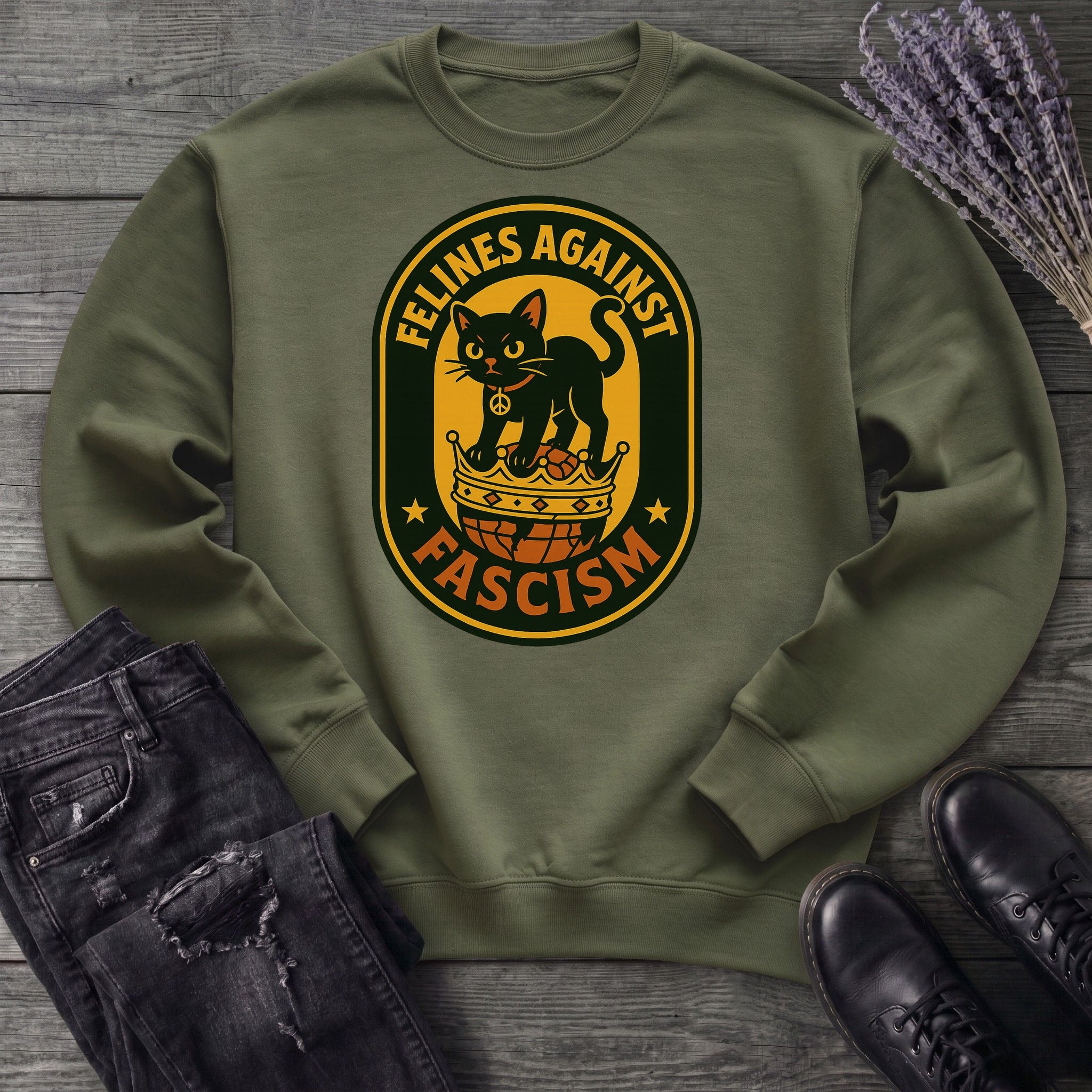Felines Against Fascism Sweatshirt