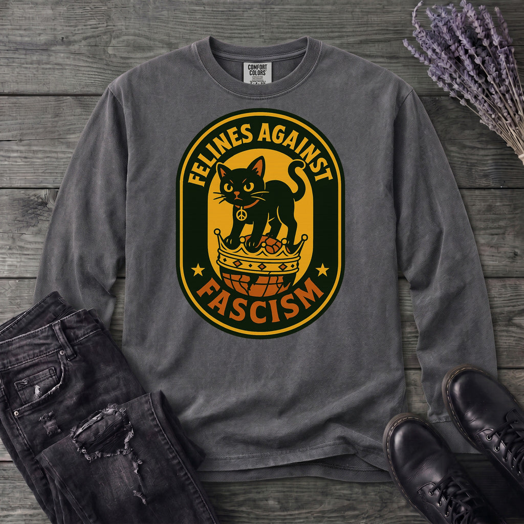 Felines Against Fascism Long Sleeve T-Shirt