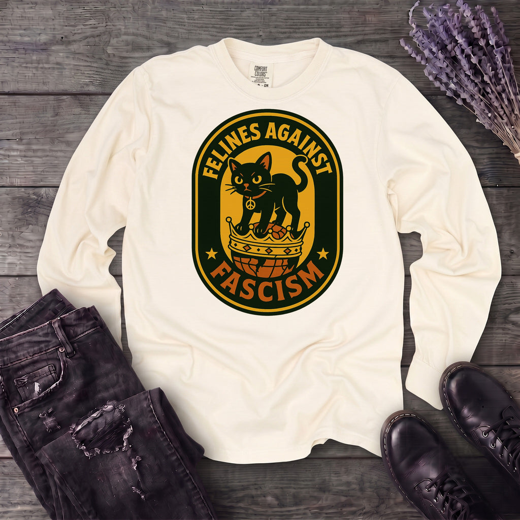 Felines Against Fascism Long Sleeve T-Shirt