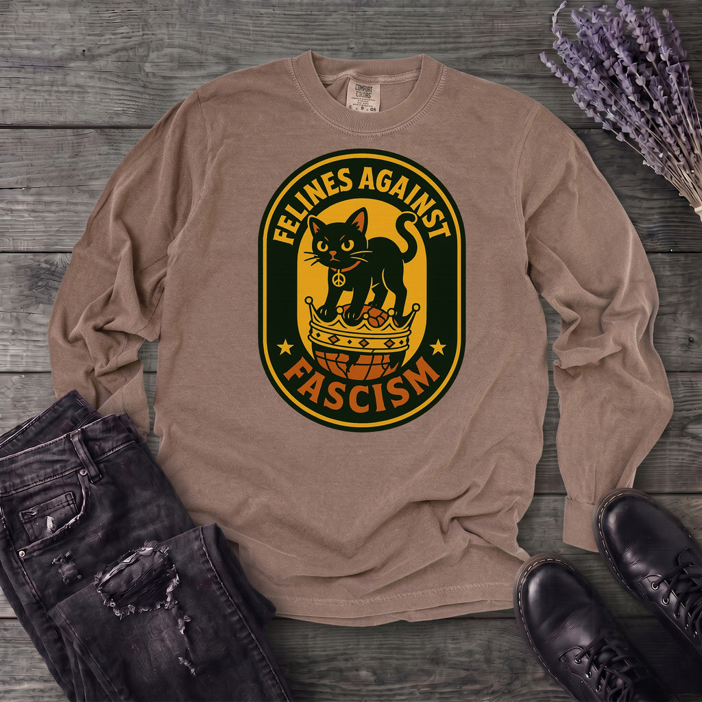 Felines Against Fascism Long Sleeve T-Shirt