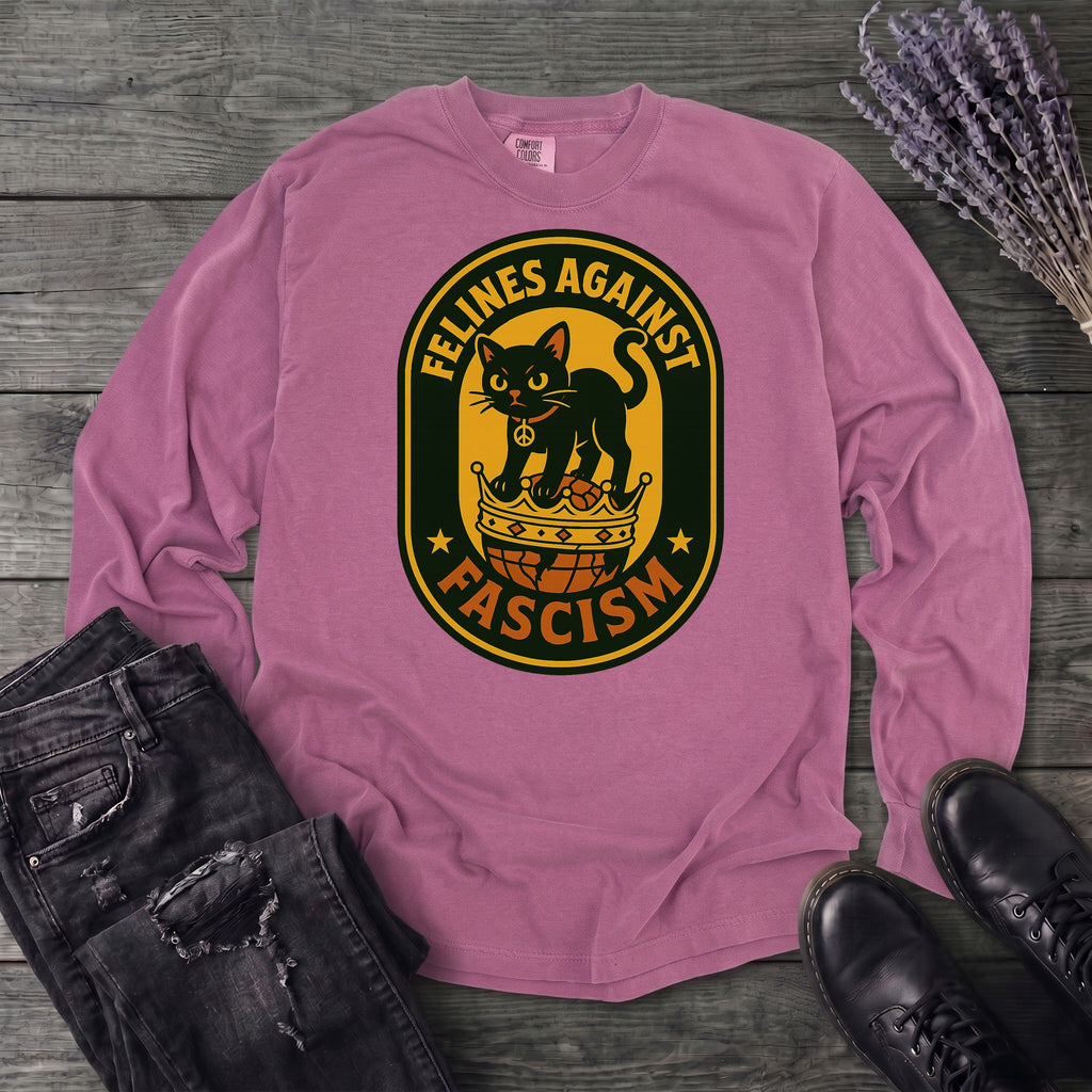 Felines Against Fascism Long Sleeve T-Shirt