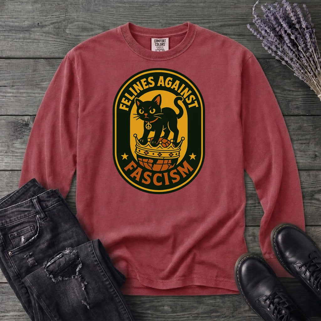 Felines Against Fascism Long Sleeve T-Shirt