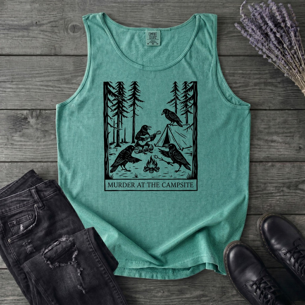 Murder At The Campsite Tank Top