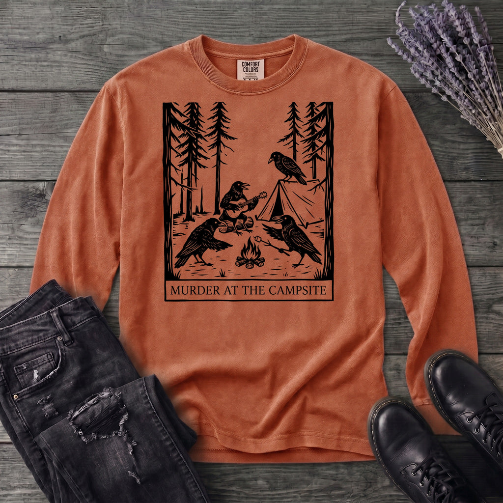 Murder At The Campsite Long Sleeve T-Shirt
