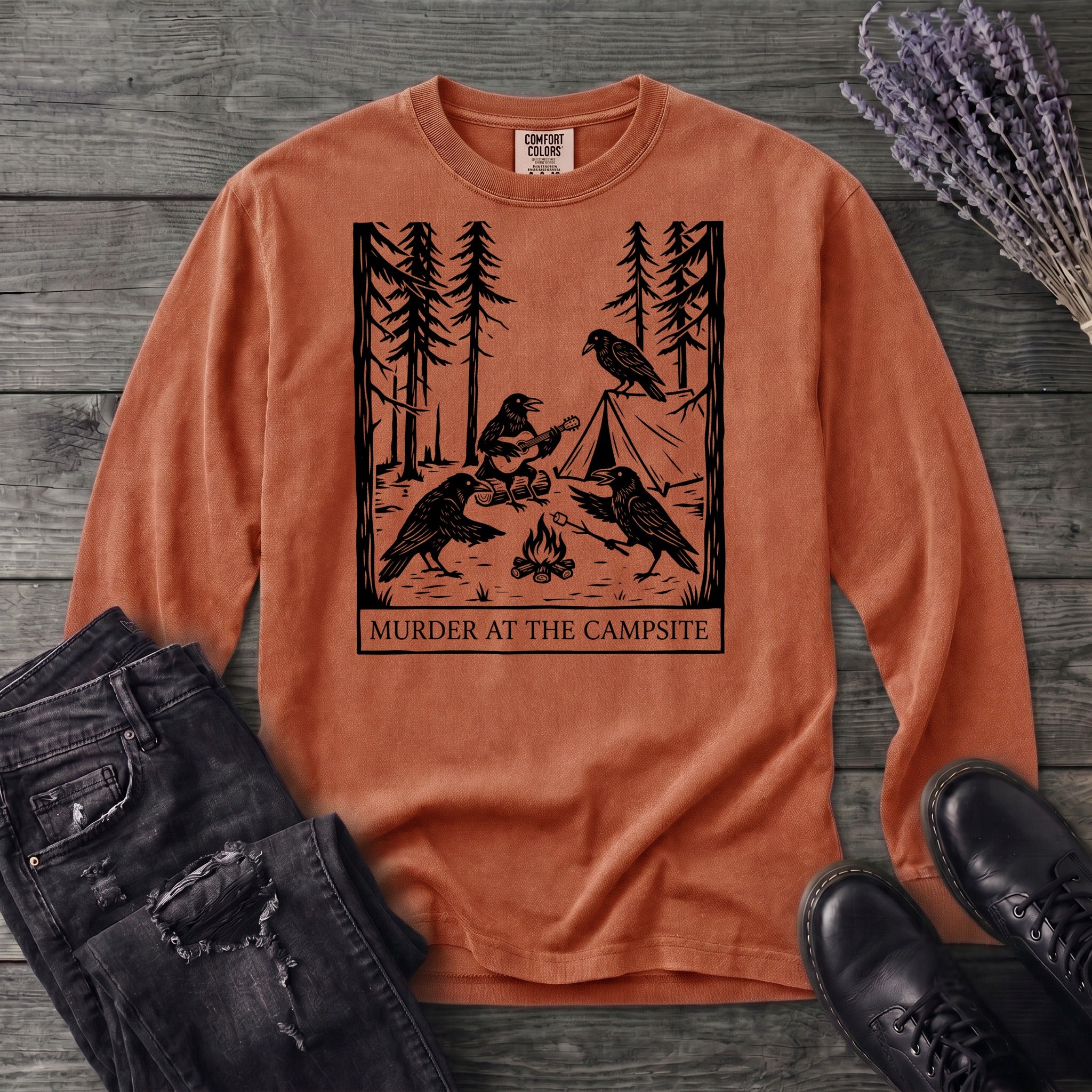 Murder At The Campsite Long Sleeve T-Shirt