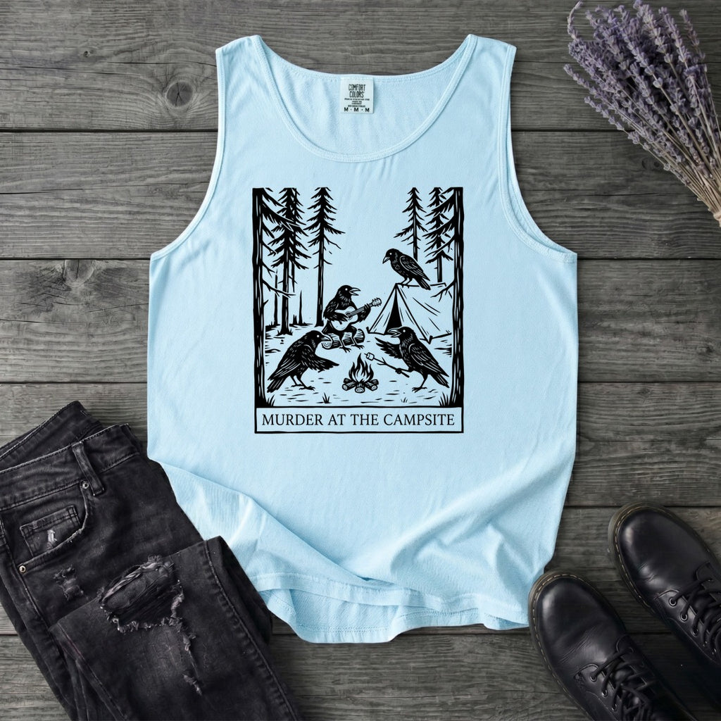 Murder At The Campsite Tank Top