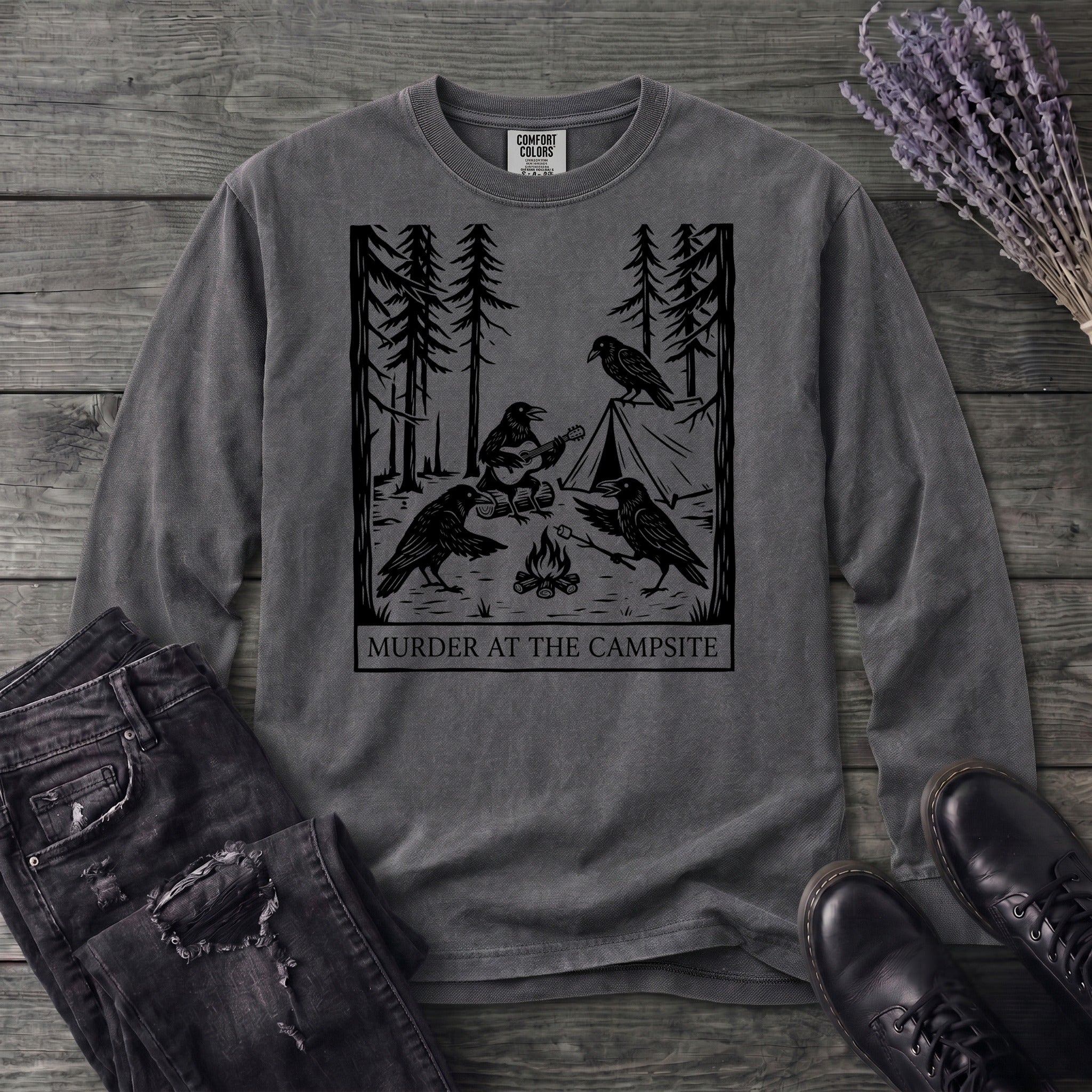 Murder At The Campsite Long Sleeve T-Shirt