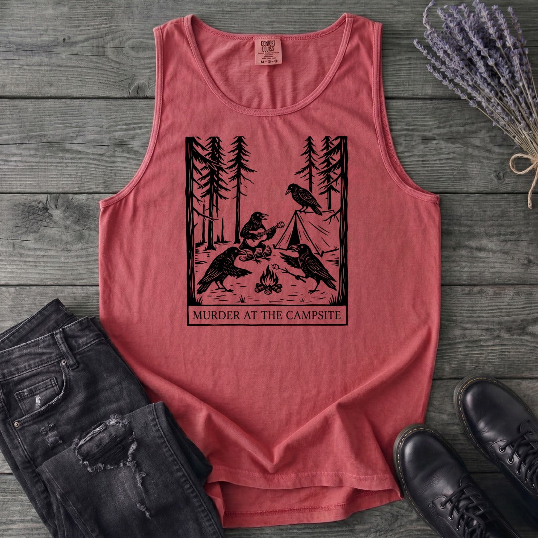 Murder At The Campsite Tank Top