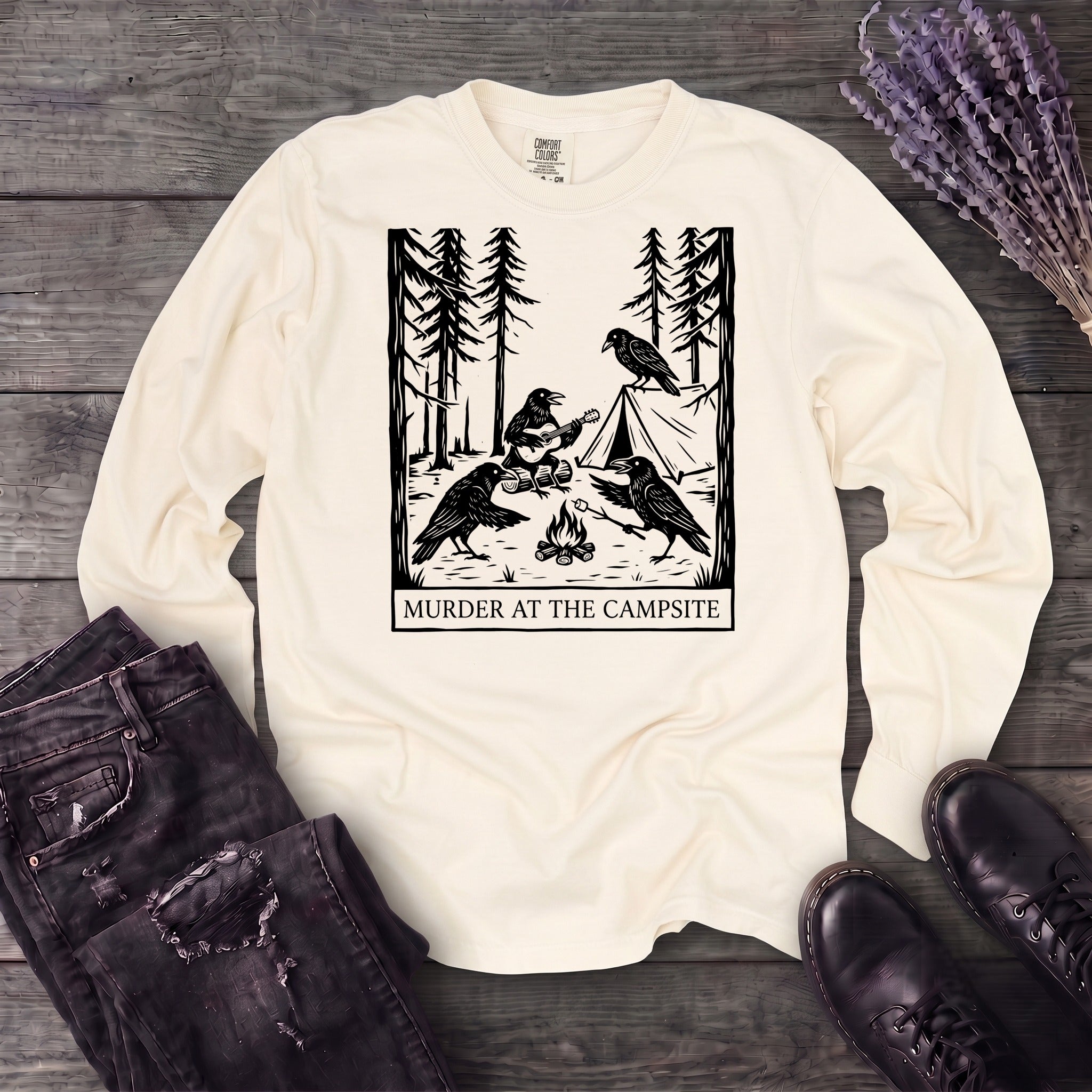 Murder At The Campsite Long Sleeve T-Shirt