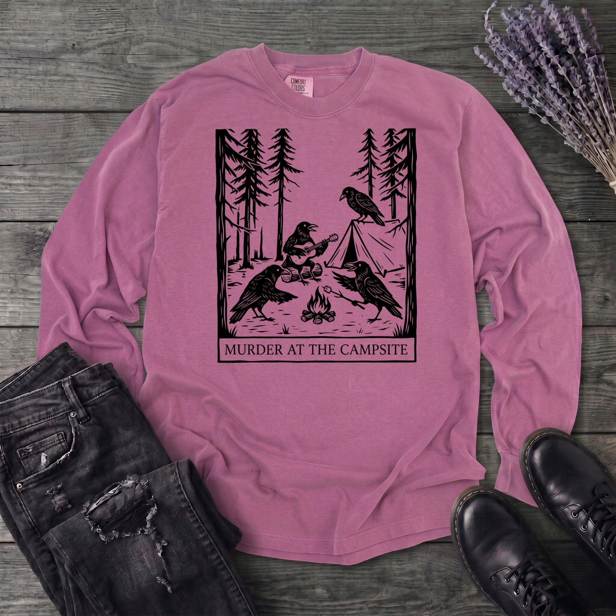 Murder At The Campsite Long Sleeve T-Shirt