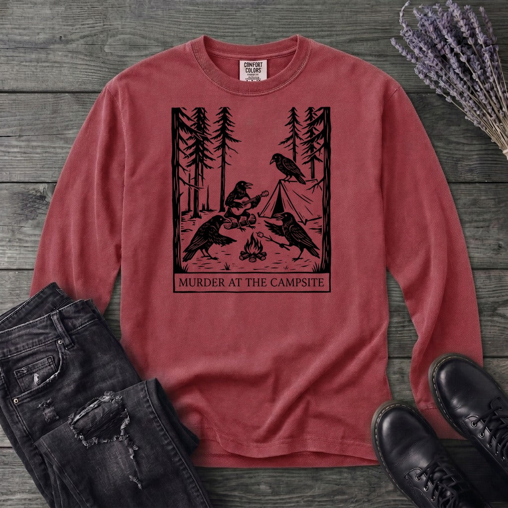 Murder At The Campsite Long Sleeve T-Shirt
