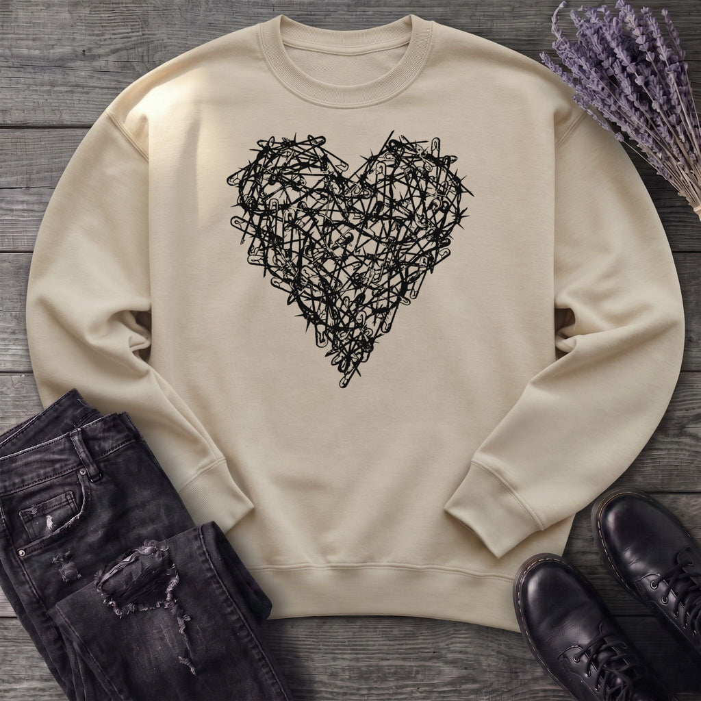 Safety Pin Heart Sweatshirt