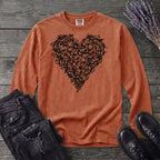 Safety Pin Heart Long Sleeve T-Shirt