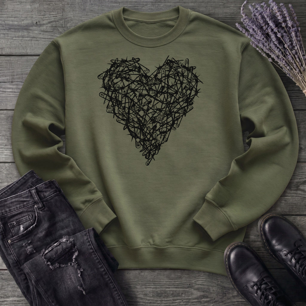 Safety Pin Heart Sweatshirt