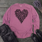 Safety Pin Heart Long Sleeve T-Shirt