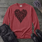 Safety Pin Heart Long Sleeve T-Shirt