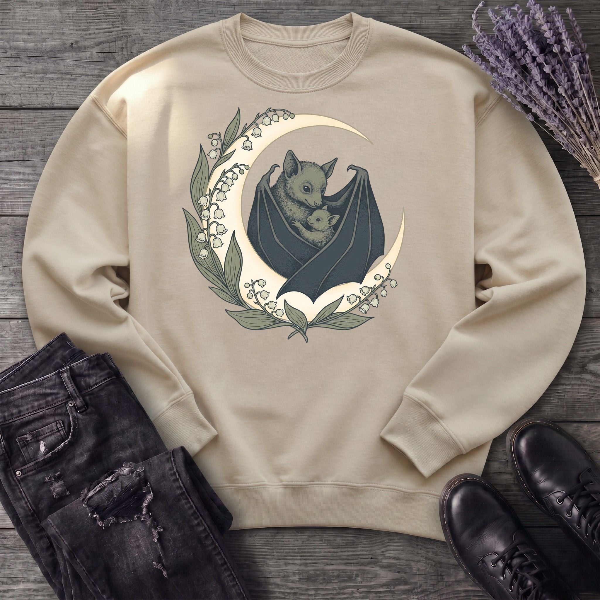 mom and baby bat Sweatshirt