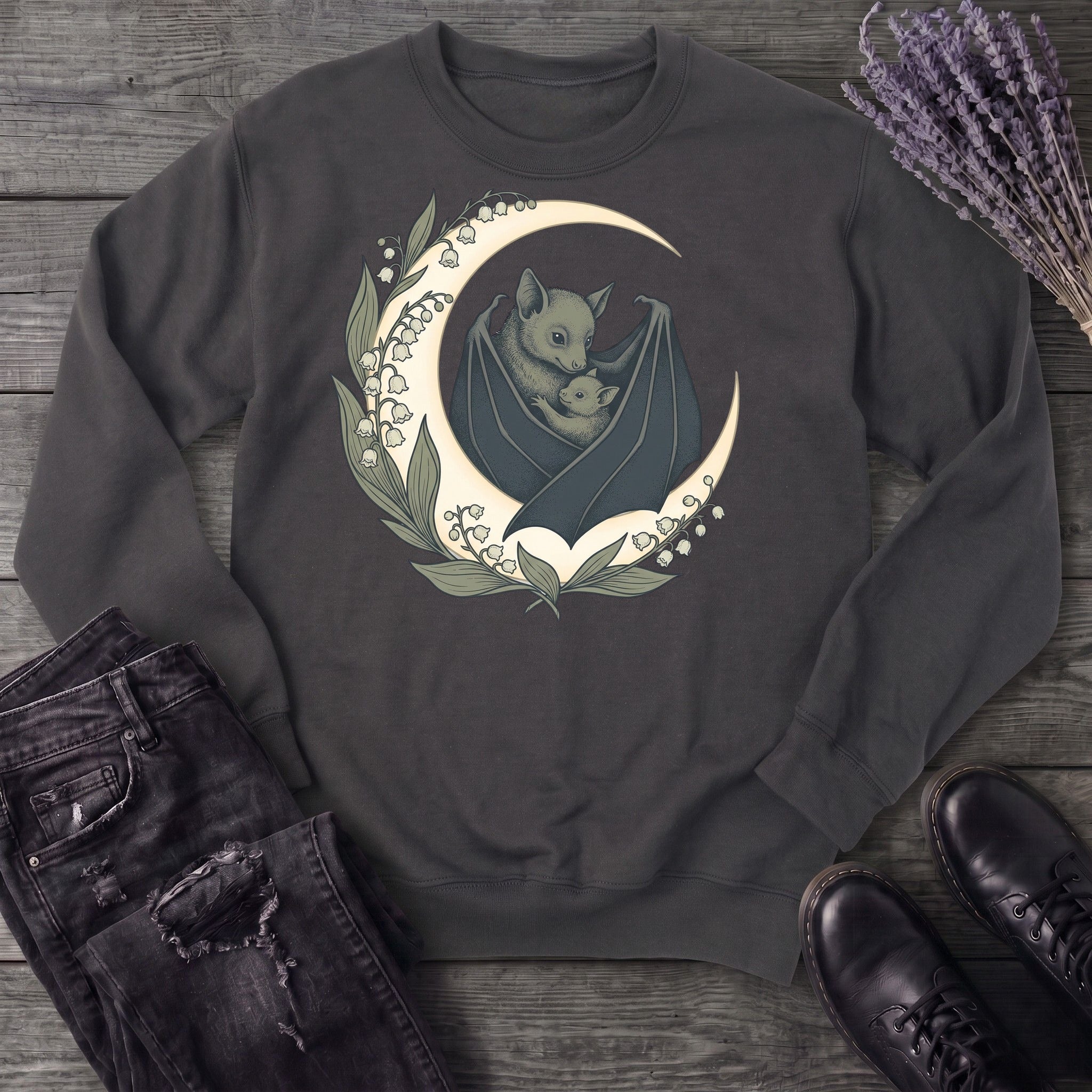 mom and baby bat Sweatshirt