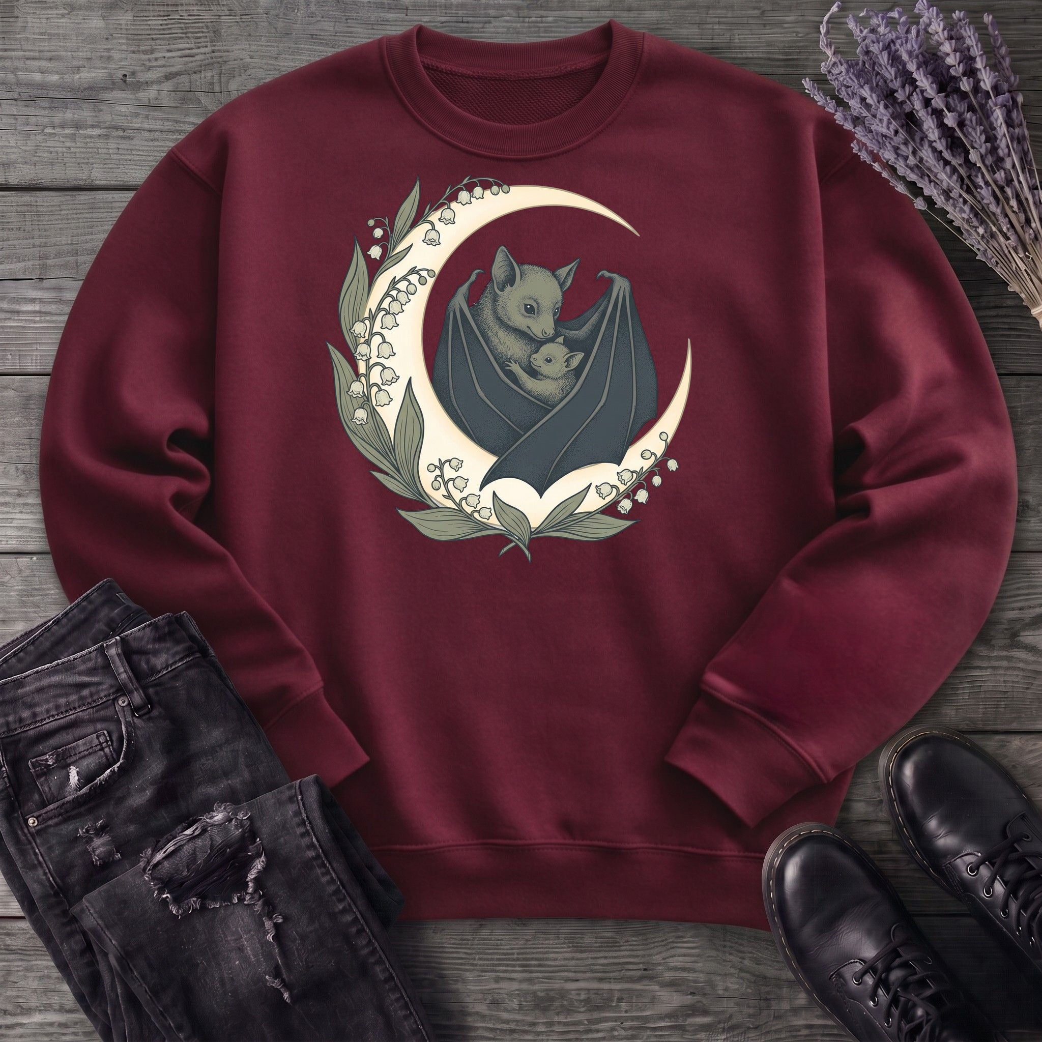 mom and baby bat Sweatshirt