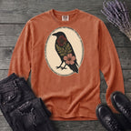 Pressed Flower Crow Long Sleeve T-Shirt