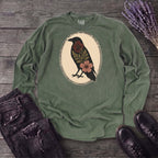Pressed Flower Crow Long Sleeve T-Shirt