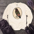 Pressed Flower Crow Long Sleeve T-Shirt