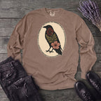 Pressed Flower Crow Long Sleeve T-Shirt
