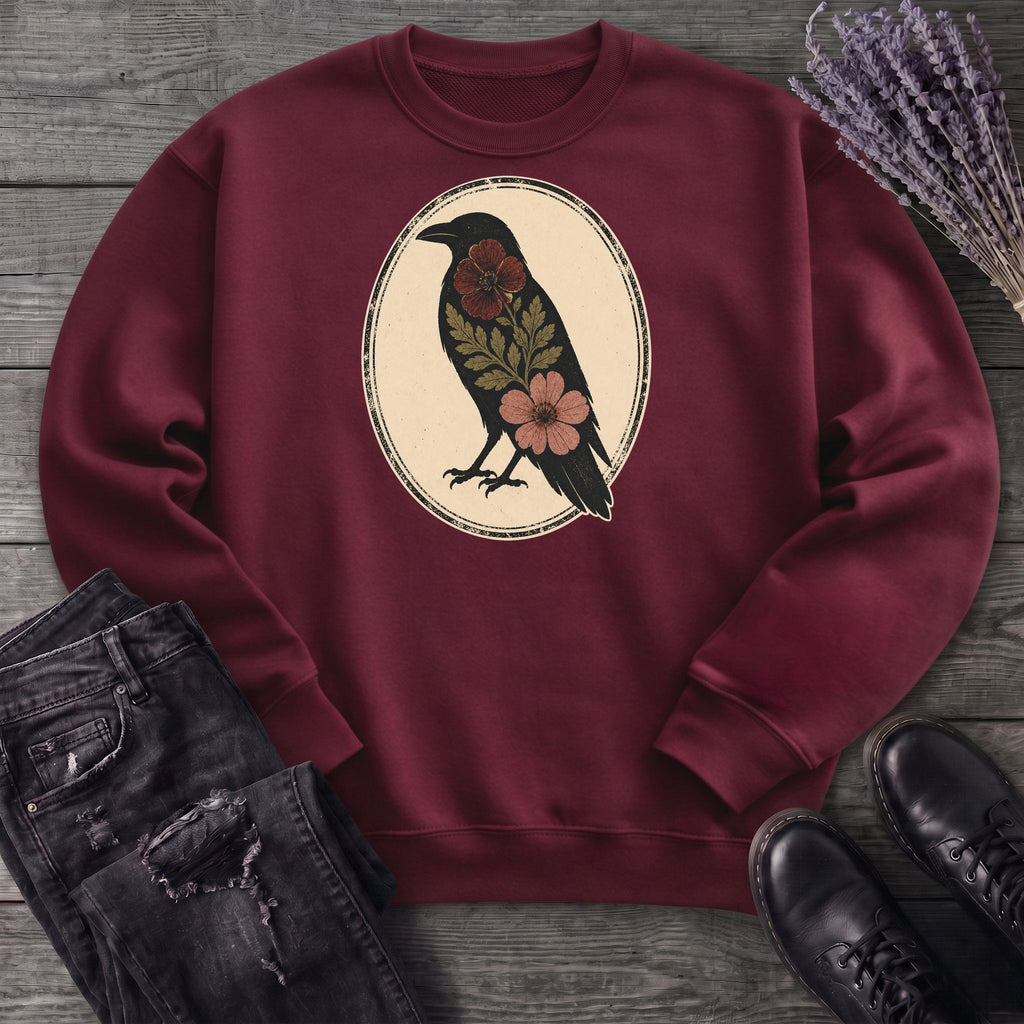 Pressed Flower Crow Sweatshirt